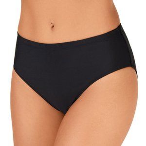 Island Escape Full Coverage Mid Rise  Bikini Bottoms NWT - Sz 10 Black